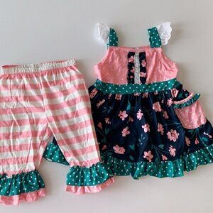 NEW Adorable Sweetness Girl Tunic And Capri Set 6 Years
